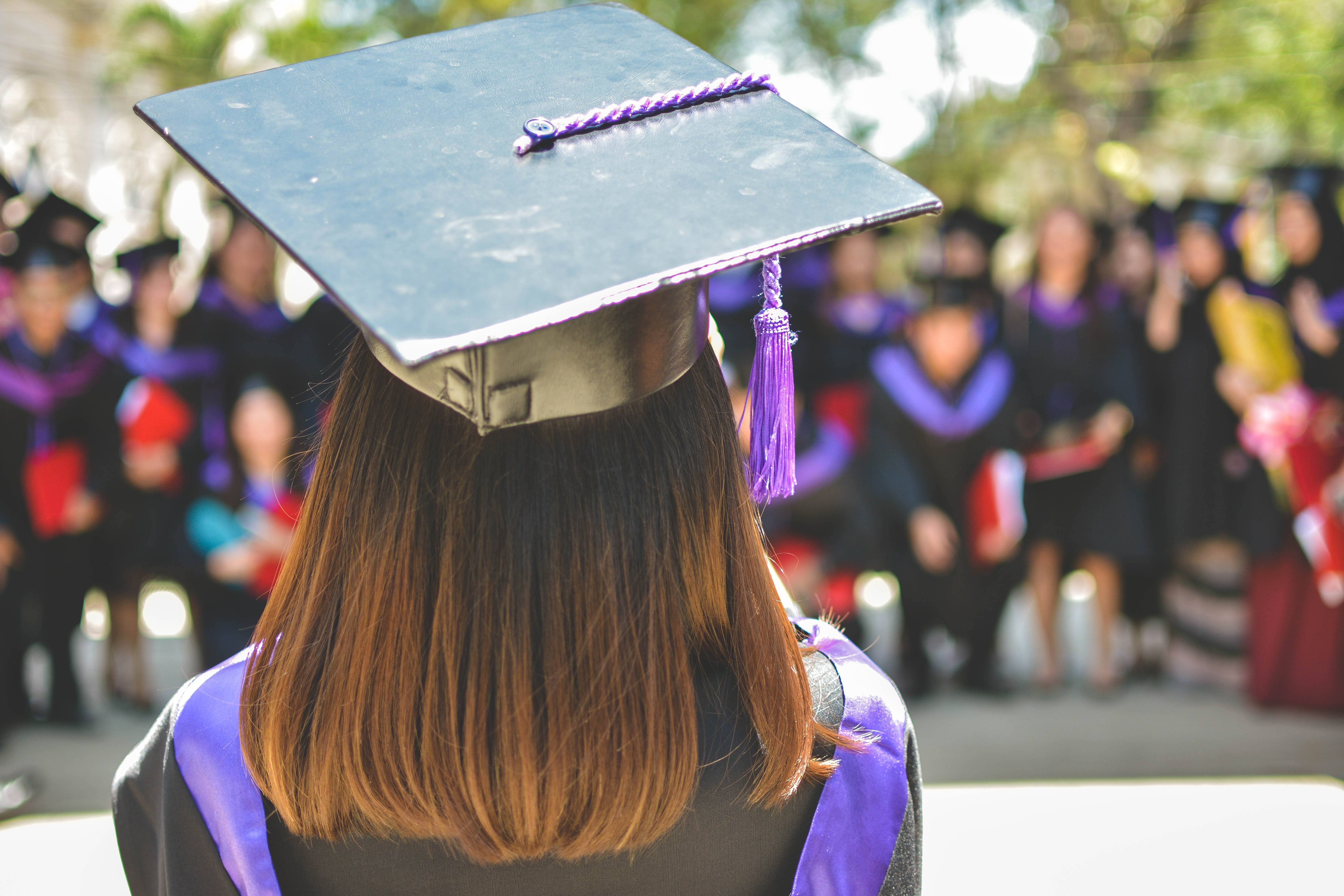 Student in graduation regalia
